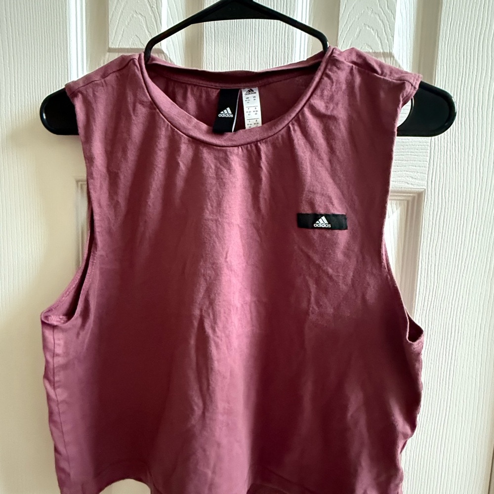 Adidas Women's Sleeveless Crop Top - Mauve